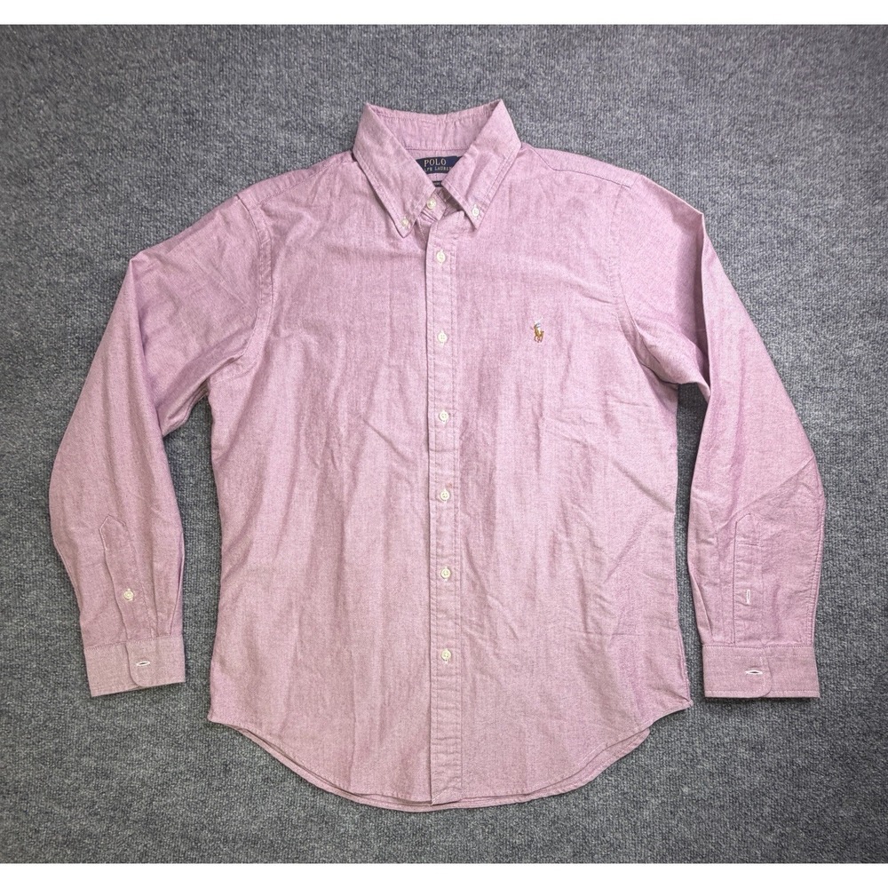 Ralph Lauren Classic Fit Oxford Shirt Mens Large Pink 100% Cotton Button Down